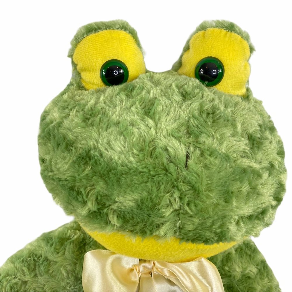 Nanco Green Frog Bow & Sparkle Eyes Stuffed Animal - Picture 4 of 10